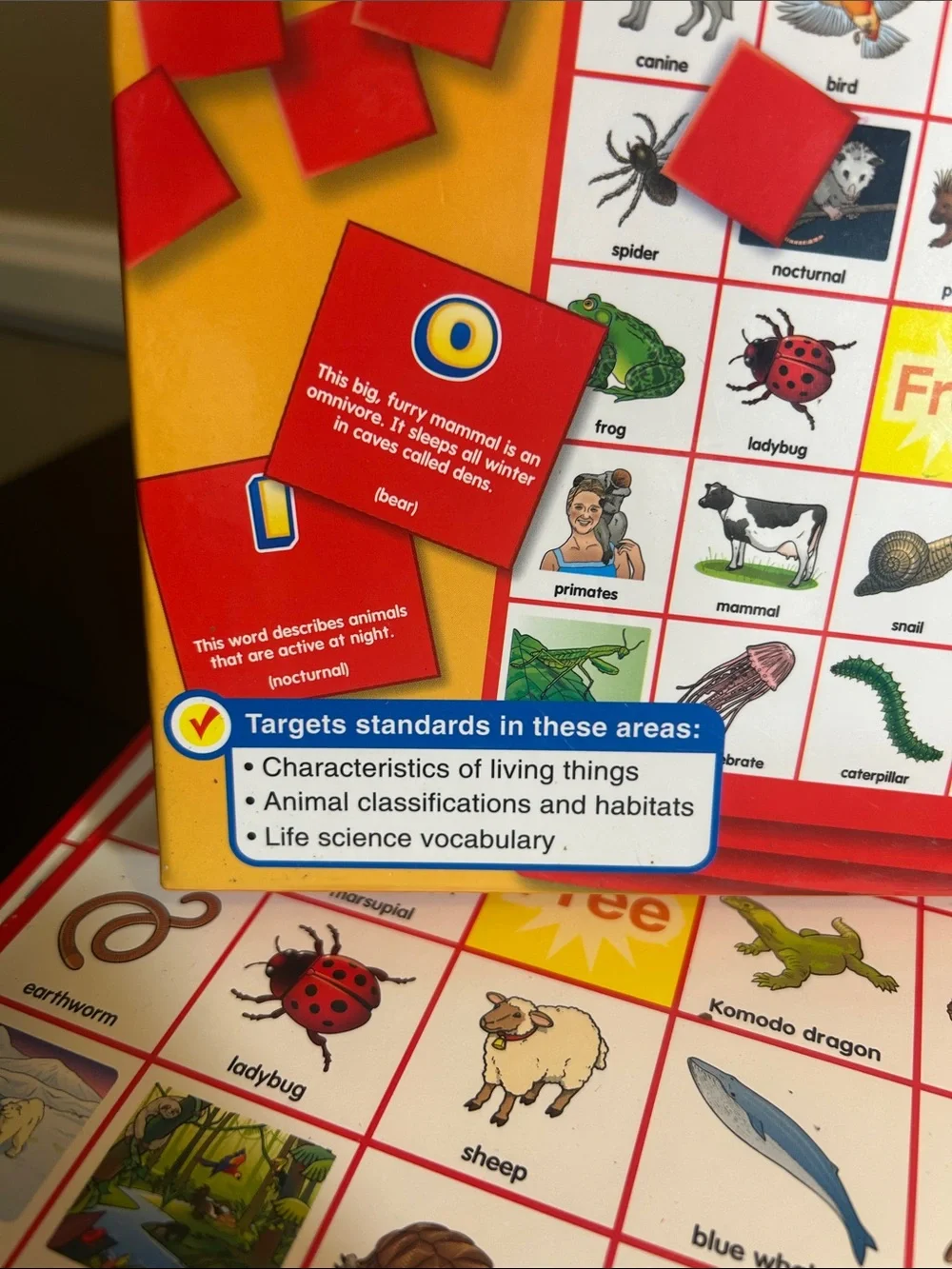 Lakeshore Learning Animals Bingo Game